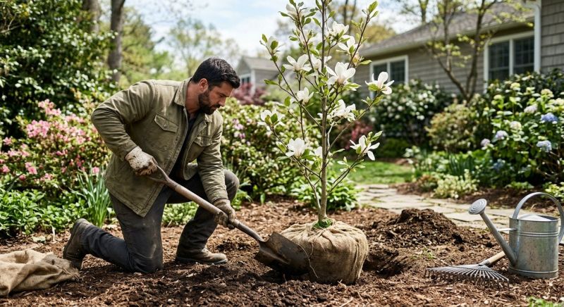 Magnolia Tree Transplantation